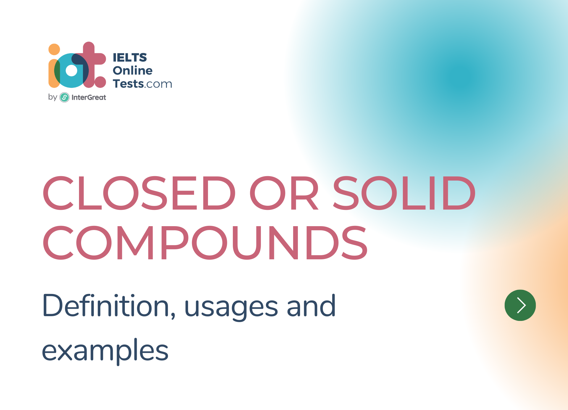 10 Examples Of Closed Form Compound Noun